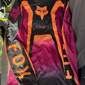 Fox Racing women's Jersey Black Pink Orange/Coral Long Sleeve Shirt
